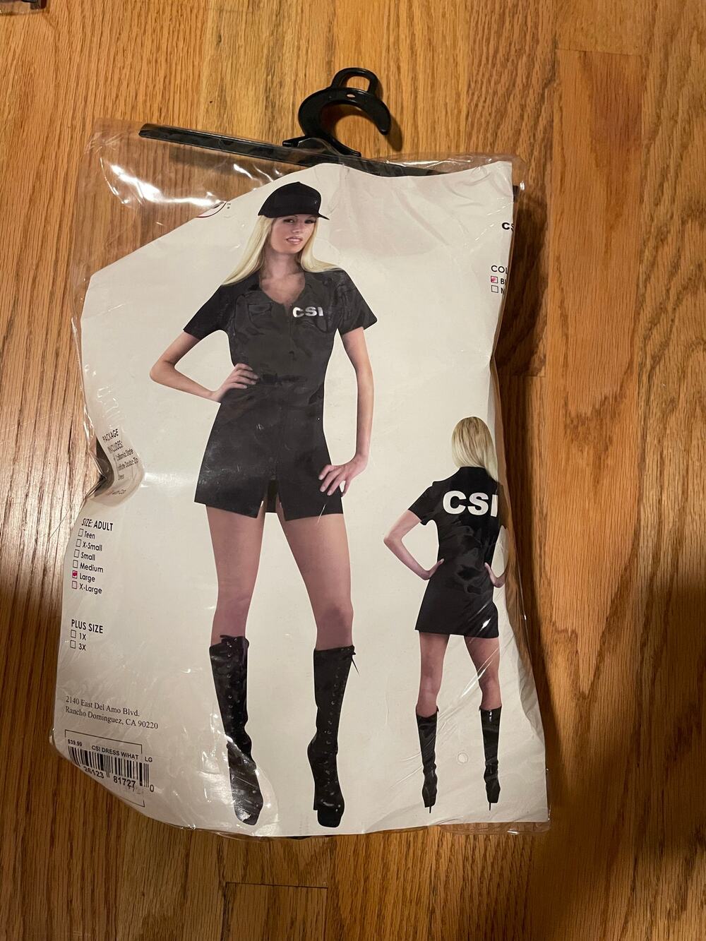 CSI women’s Halloween costume dress black large